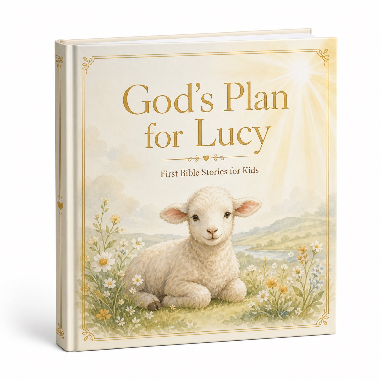 Personalized Bible book with name mockup on white background