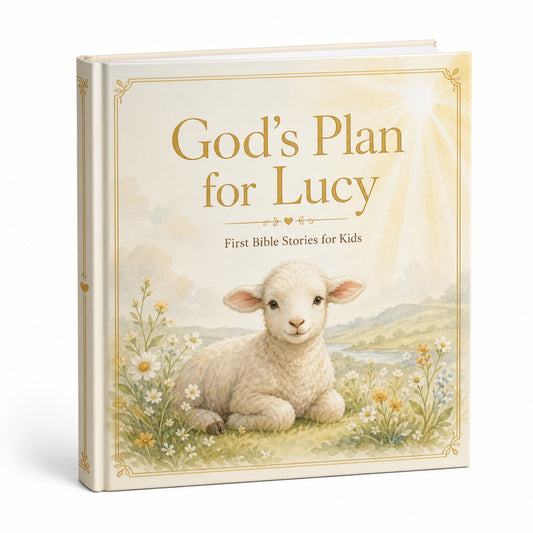 Personalized Bible book with name mockup on white background