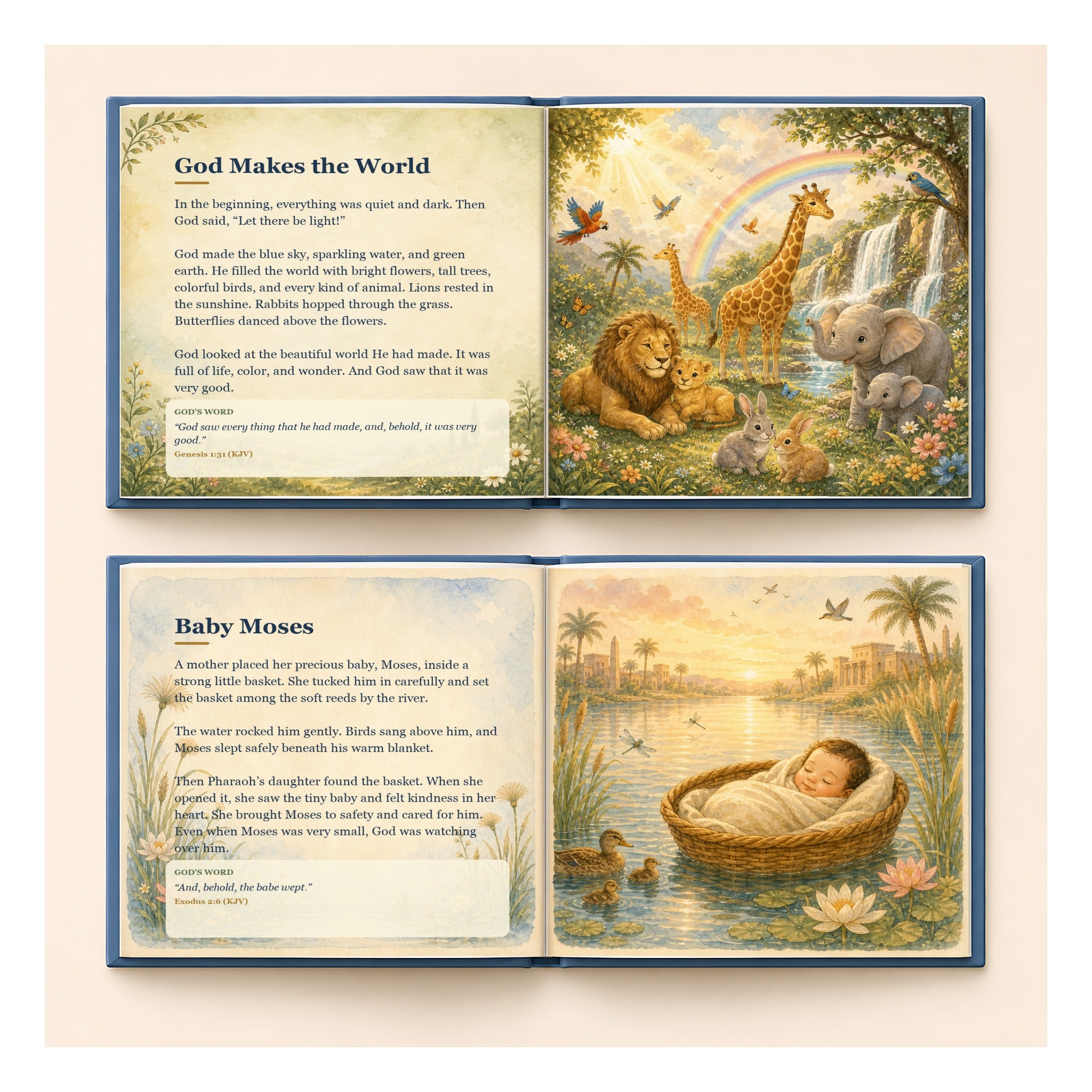 Inside preview scene from Personalized Christian Storybook for Toddlers